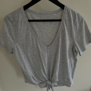 Lululemon Crop Front Tie Pima Cotton Shirt